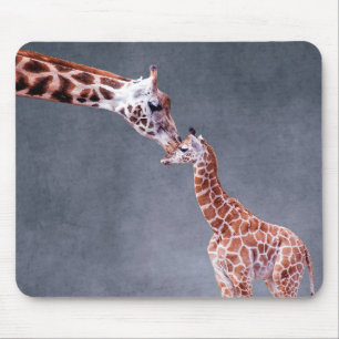 Mutter Getty Bild-  u. Baby-Giraffe Mousepad