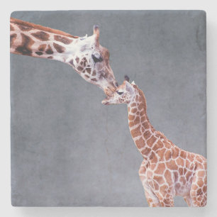 Mutter Getty Bild-  u. Baby-Giraffe Steinuntersetzer