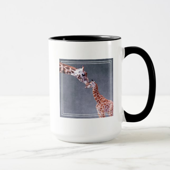 Mutter Getty Bild-| u. Baby-Giraffe Tasse (Rechts)