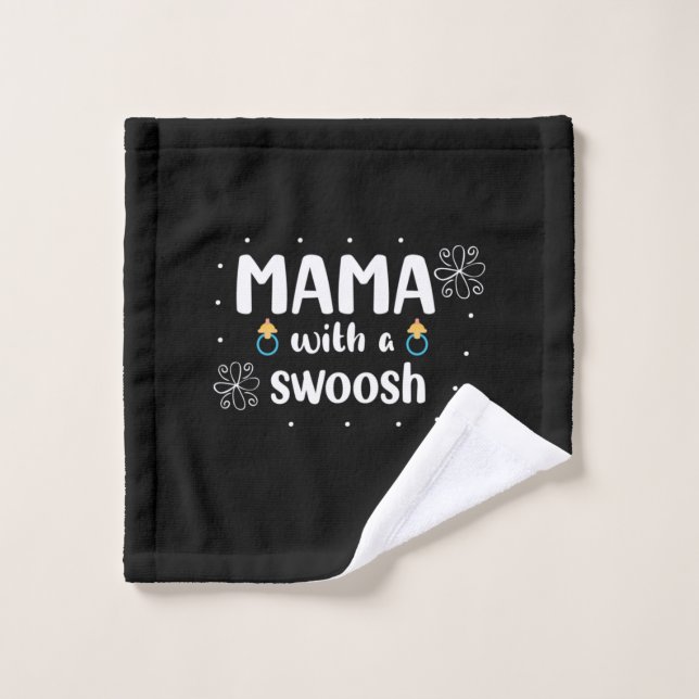 Mutter gibt Mama mit Swoosh ein Geschenk Waschlappen (Waschlappen)