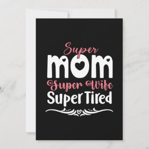 Mutter Gift Super Mama Super Ehefrau Feiertagskarte