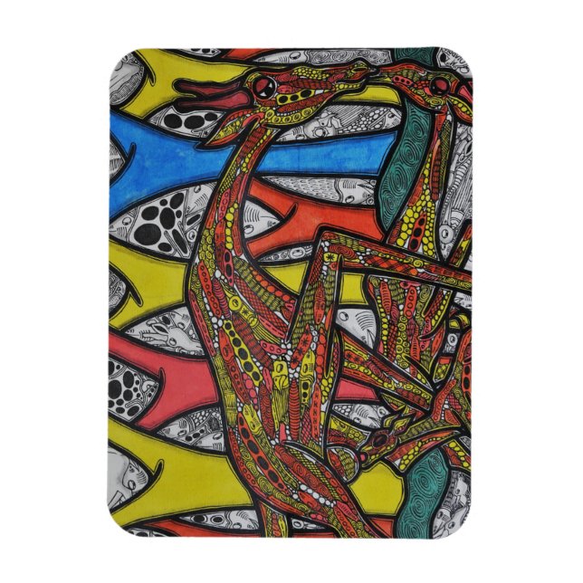 Mutter Giraffe Magnet (Vertikal)