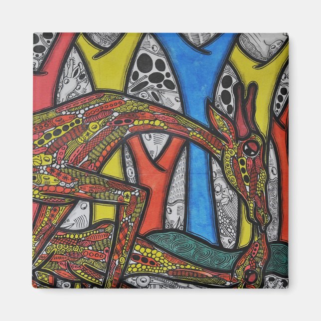 Mutter Giraffe Magnet (Vorne)