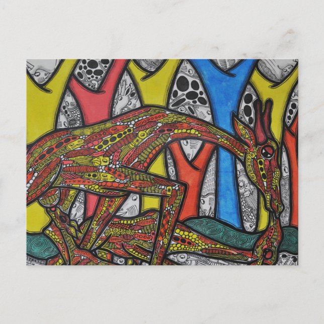 Mutter Giraffe Postkarte (Vorderseite)