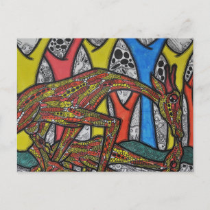 Mutter Giraffe Postkarte