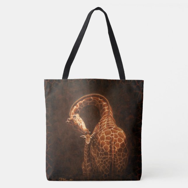 Mutter Giraffe und Baby (Vorderseite)