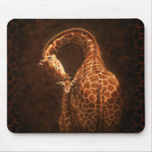 Mutter Giraffe und Baby Mousepad