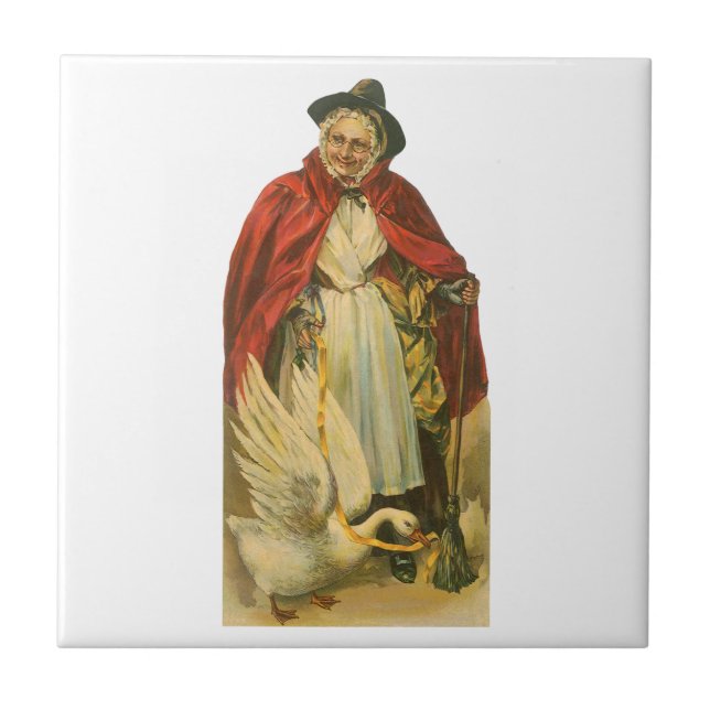 Mutter Goose Vintages Viktorianisches Story Book Fliese (Vorderseite)
