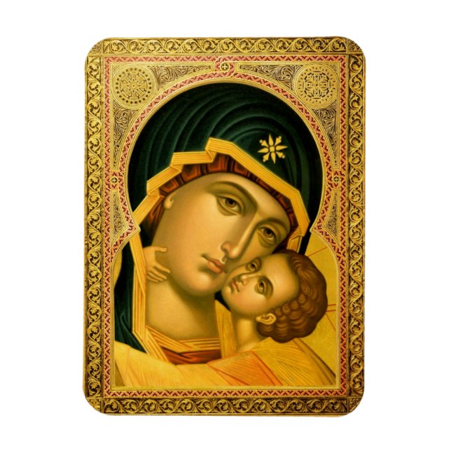 Mutter Gottes Glykophilousa — Icon Magnet (Vertikal)