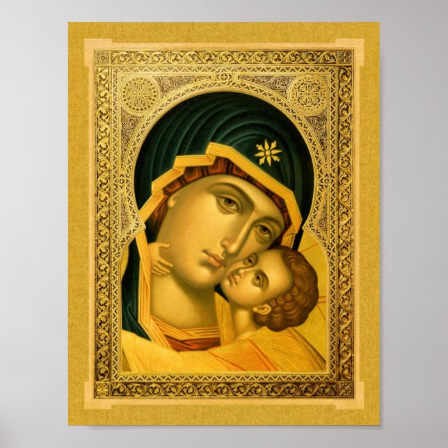 Mutter Gottes Glykophilousa - Icon Poster (Vorne)