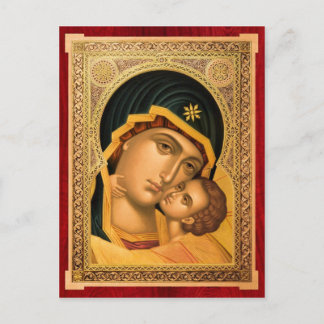 Mutter Gottes Glykophilousa - Symbolkarte Postkarte