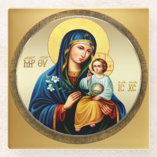 Mutter Gottes, Jungfrau Maria Glasuntersetzer