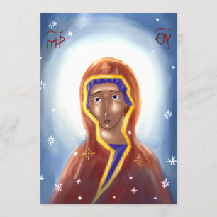 Mutter-Gottes-Papier-Ikonenkarte Dankeskarte