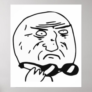 Mutter Gottes Rage Gesicht Comic Meme Poster