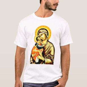 Mutter Gottes süße Küssung 2 Ikone T-Shirt