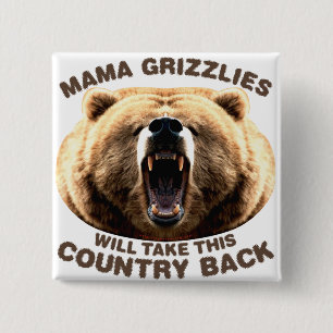 Mutter Grizzlies Button