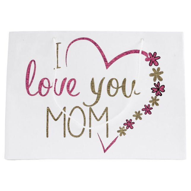 Mutter große Geschenktasche Geschenktüte (Vorderseite)