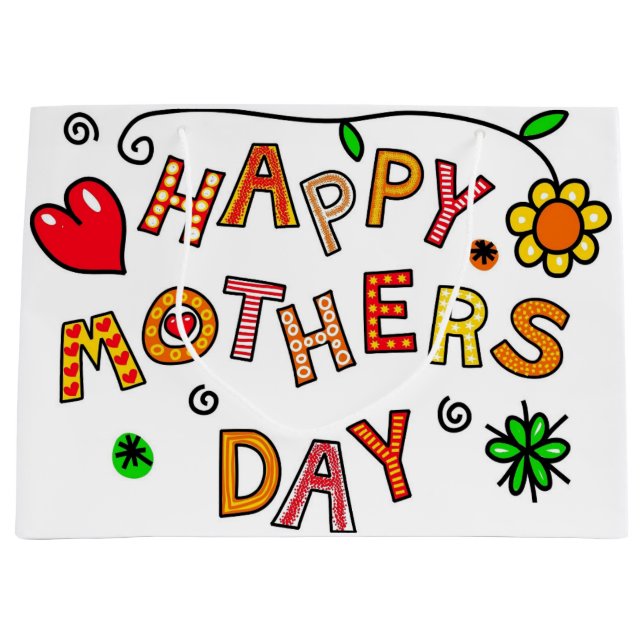 Mutter große Geschenktasche Geschenktüte (Vorderseite)