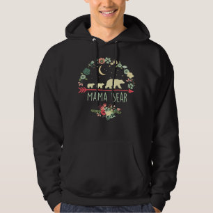Mutter Großmutter Mama Bär mit 2 Cubs Floral320 Ma Hoodie