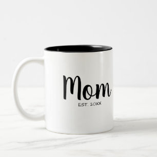 Mutter Gründung Jahr Chic Script Design Zweifarbige Tasse