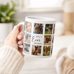 Mutter GSD Hunden Mutter Fotocollage weiß schwarz Kaffeetasse