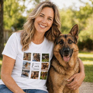Mutter GSD Hündin Mama Fotocollage Tri-Blend Shirt