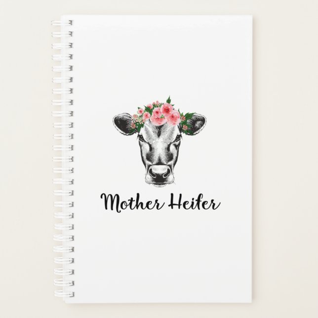 Mutter Heifer Niedlich Perfektes Geschenk für Mutt Planer (Vorderseite)