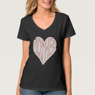 Mutter Herz Frauen Mama Leben Mama Buchstabe Gedru T-Shirt