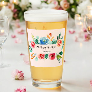 Mutter Hochzeit rosa Blumenglas-Cup Glas