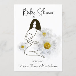 *~* Mutter Holding Baby Daisy Blume Kinderdusche Einladung