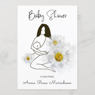 *~* Mutter Holding Baby Daisy Blume Kinderdusche Einladung