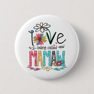 Mutter I Liebe, genannt Mamaw Sonnenblume Button