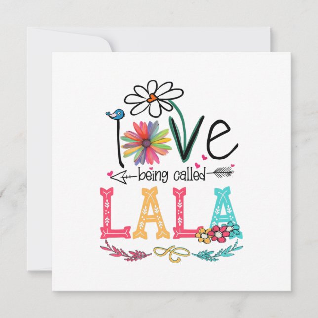 Mutter I Liebe wird als Lala Sonnenblume Geburtsta Einladung (Vorderseite)