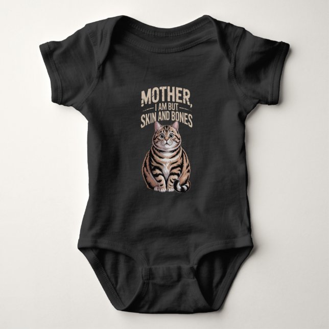Mutter, ich bin doch nur Haut und Knochen – Lustig Baby Strampler (Vorderseite)