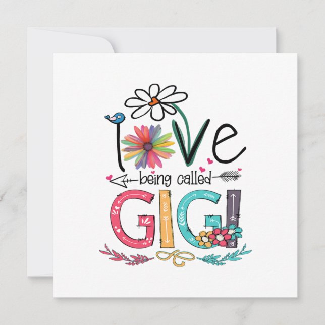 Mutter, ich liebe es, Gigi Sonnenblume Geburtstag  Einladung (Vorderseite)