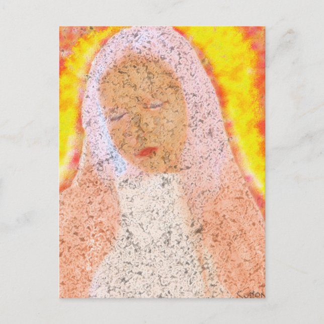 Mutter im Gebet Postkarte (Vorderseite)