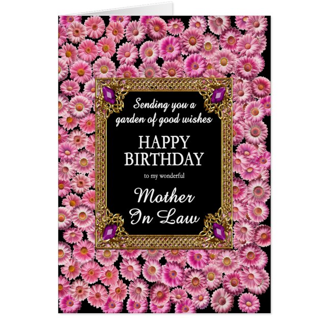 Mutter im Gesetz Geburtstag Pink Daisies (Vorne)