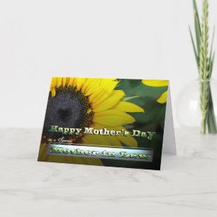 Mutter im Gesetz glückliche Mütter Tag Sonnenblume Karte