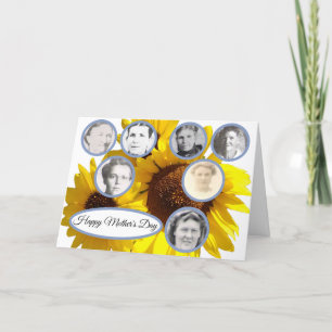 Mütter in der Familie Sunflower Trio Weiße Mütter Feiertagskarte