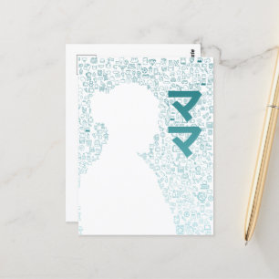 Mutter in japanischer Schrift (Katakana) Postkarte