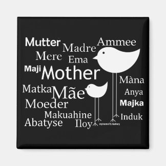 Mutter in verschiedenen Sprachen Magnet