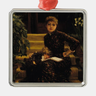 Mutter James Tissots und Kind oder das ältere Silbernes Ornament