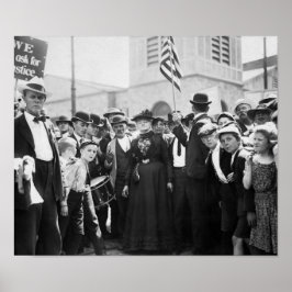 Mutter Jones mit streikenden Arbeitnehmern - 1903 Poster