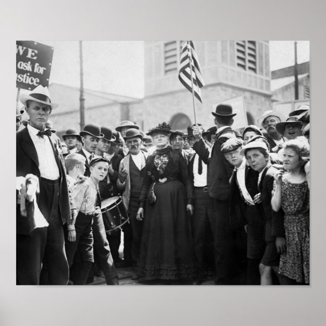 Mutter Jones mit streikenden Arbeitnehmern - 1903 Poster (Vorne)