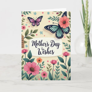 Mutter-Karte mit rosa Schmetterling Karte
