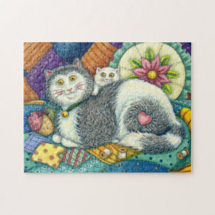 MUTTER KATZE & KÜCHE, PFLANZCHENWERKE, PINZUSHION PUZZLE