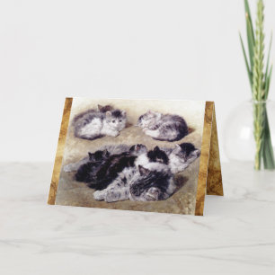 MUTTER KATZE MIT KITTENPAKET Monogramm