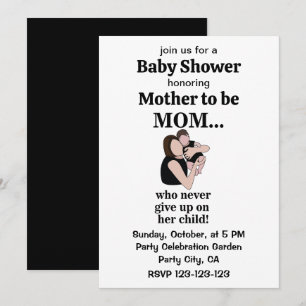 Mutter Kind Baby Shower Mutter werdende Einladung