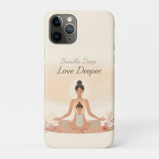 Mutter-Kind-Meditations-Serenity-Kunst Case-Mate iPhone Hülle (Rückseite)