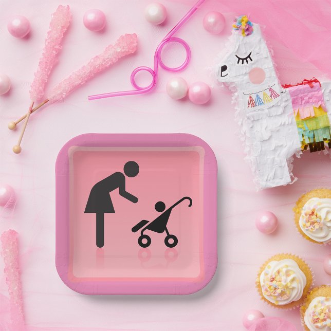 Mutter-Kind-Symbol Pappteller (Von Creator hochgeladen)